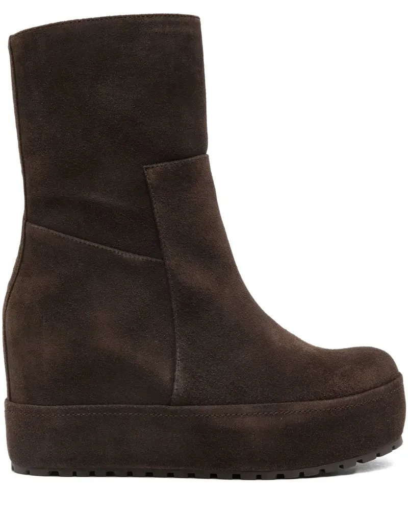 Paloma Barceló suede wedge pumps - Braun Braun