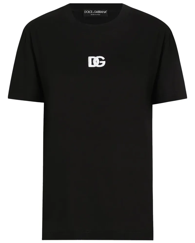 Dolce & Gabbana T-Shirt mit DG - Schwarz Schwarz