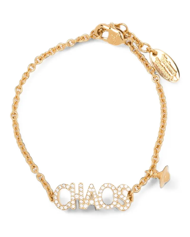 Vivienne Westwood Chaos crystal-embellished bracelet - Gold Gold