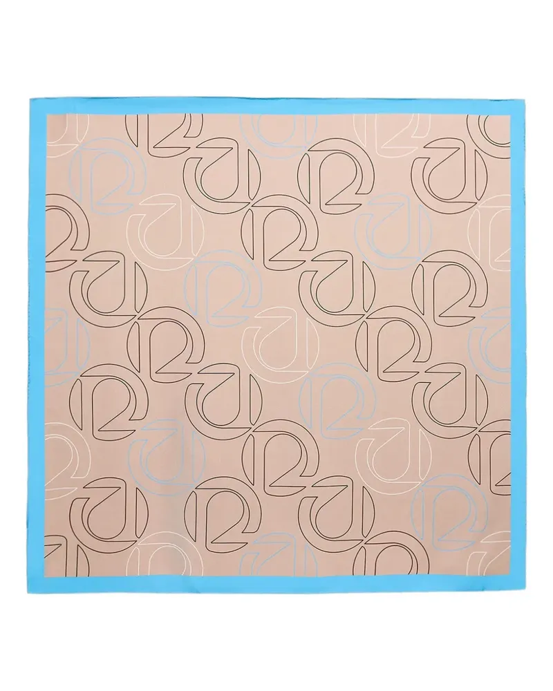 12 STOREEZ Schal mit abstraktem Print - Nude Nude