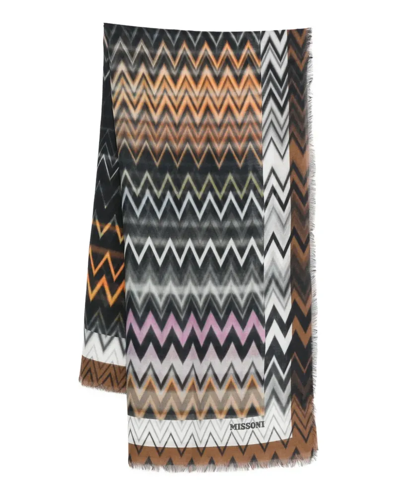 Missoni Chevron Schal (140cm x 140cm) - Braun Braun