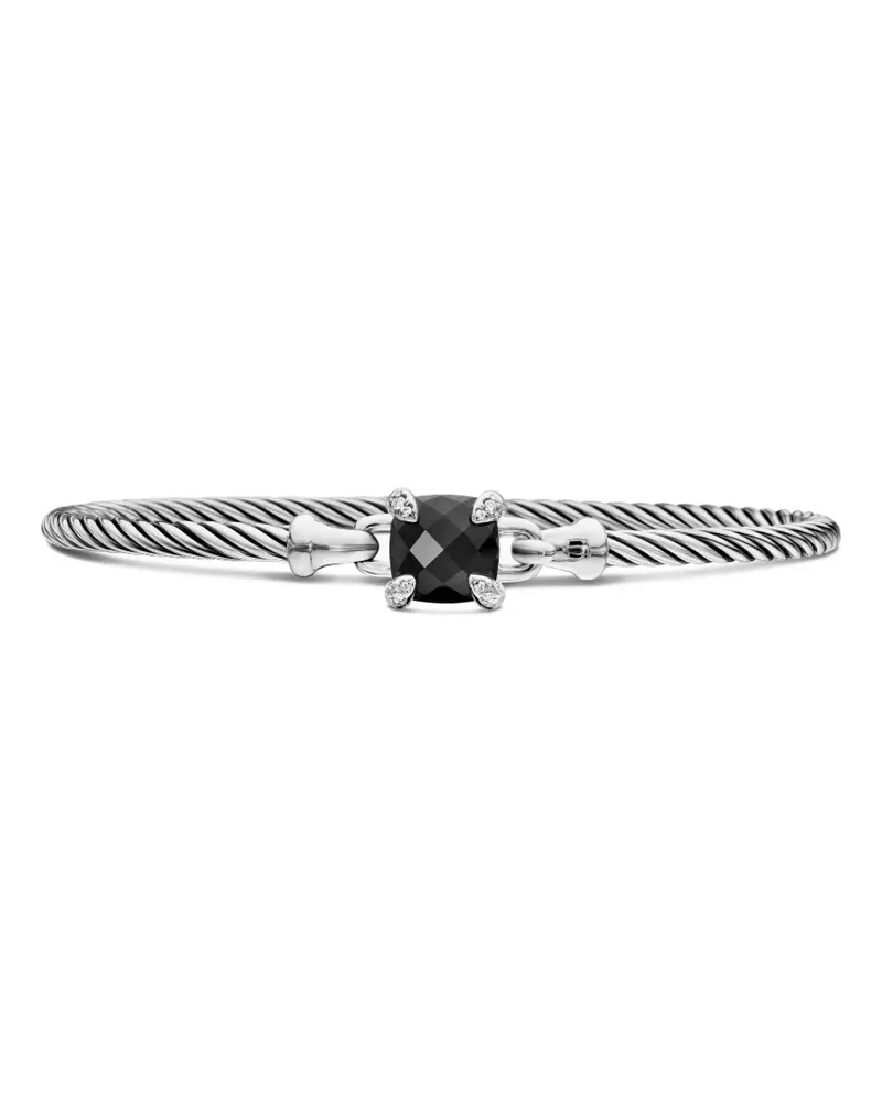 David Yurman Chatelaine Sterlingsilber-Armband mit Diamanten (3mm Silber