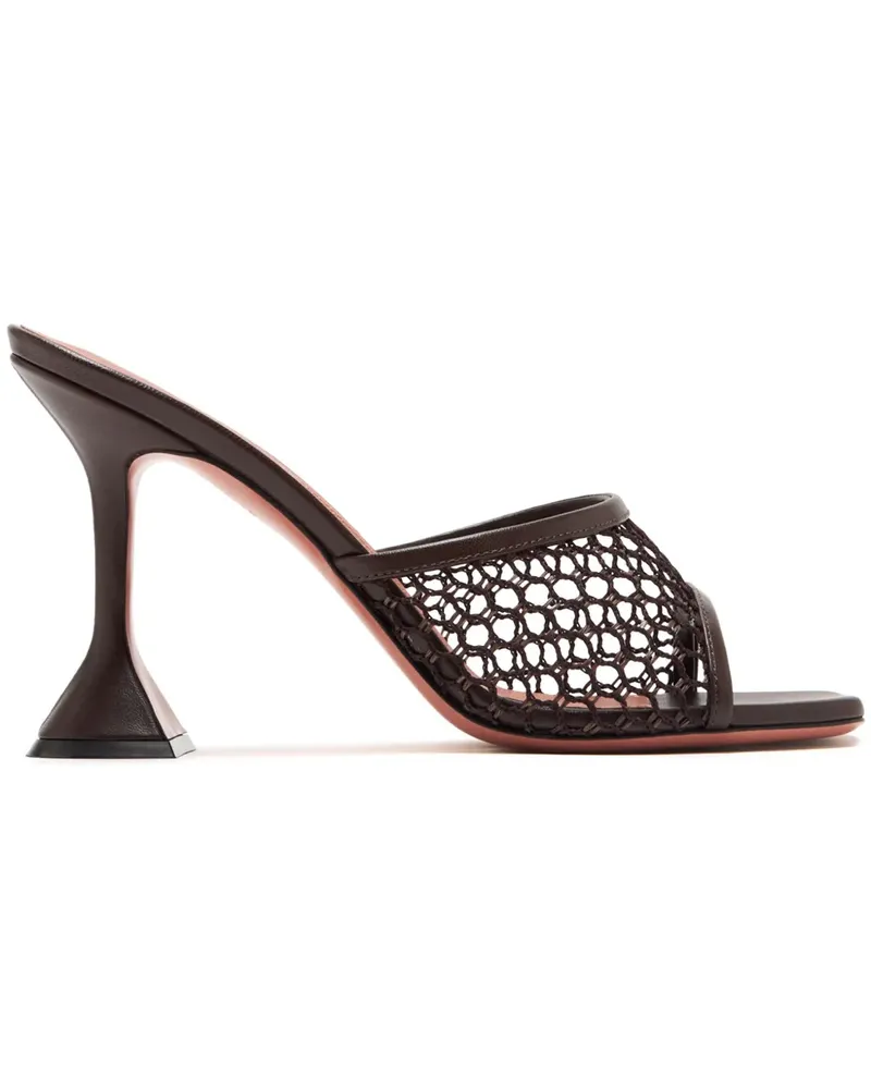 Amina Muaddi Lupita Mules 95mm - Schwarz Schwarz