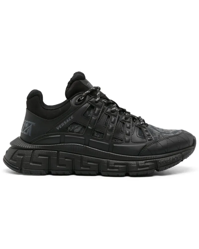 Versace Trigreca Sneakers mit Barocco-Jacquardmuster - Schwarz Schwarz