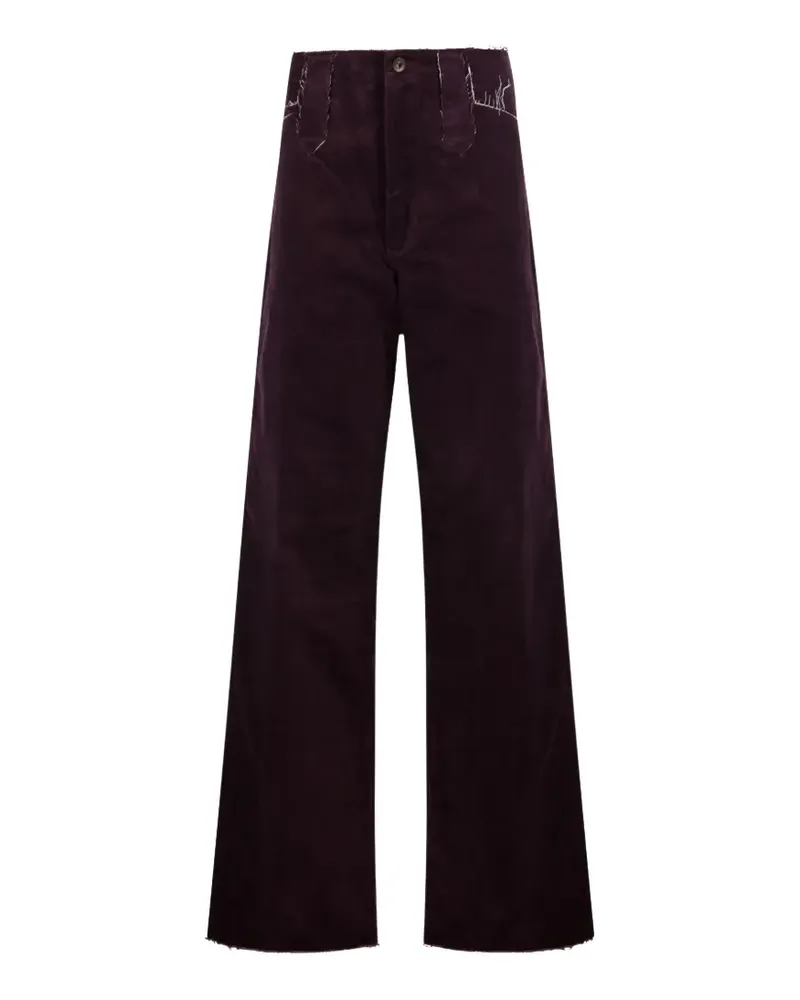 KURO Cordhose mit ungesäumten Kanten - Violett Violett