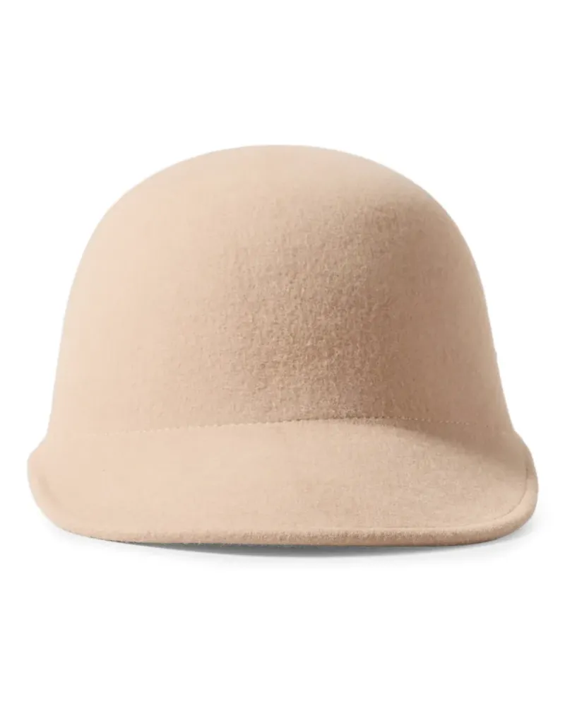 Claudie Pierlot camel wool felt cap - Nude Nude
