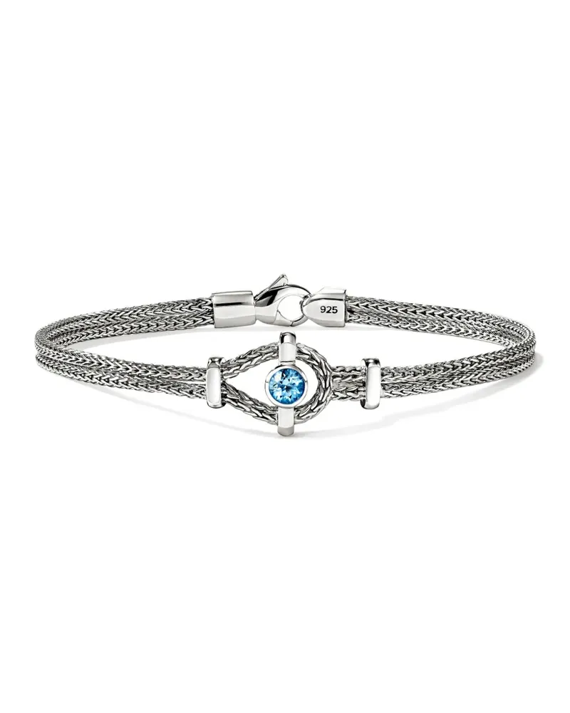 John Hardy Icon Armband mit blauem Topas - Silber Silber
