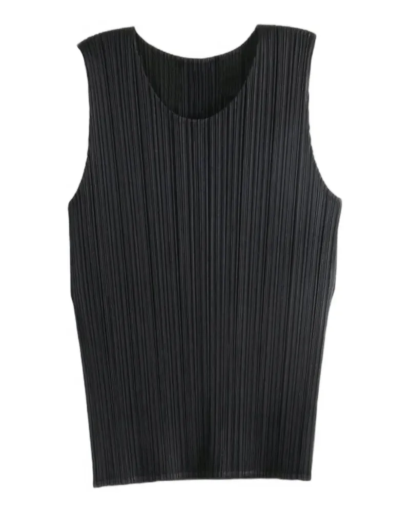 Issey Miyake Plissierter Trägershirt - Schwarz Schwarz