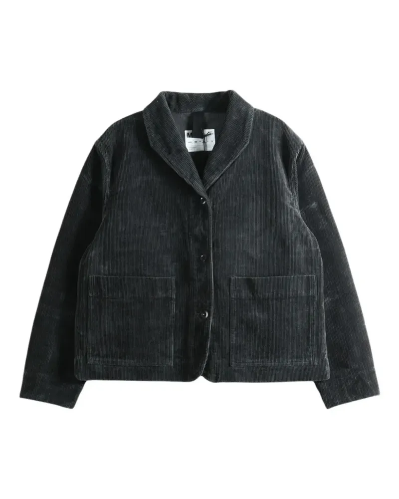 Margaret Howell corduroy shawl-collar jacket - Schwarz Schwarz