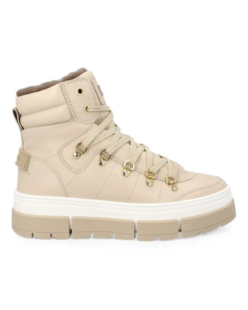 Bogner lace-up leather boots - Nude Nude