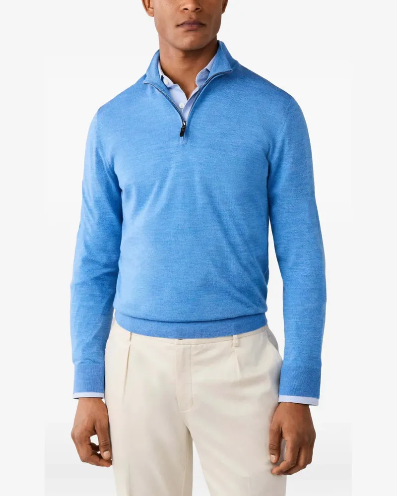 Hackett Pullover aus Merinowolle - Blau Blau