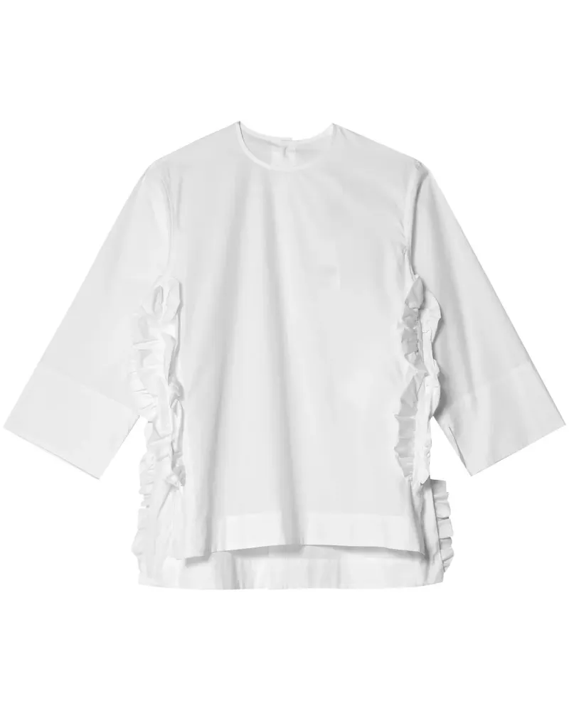 Comme des Garçons Bluse mit Rüschen - Weiß Weiß