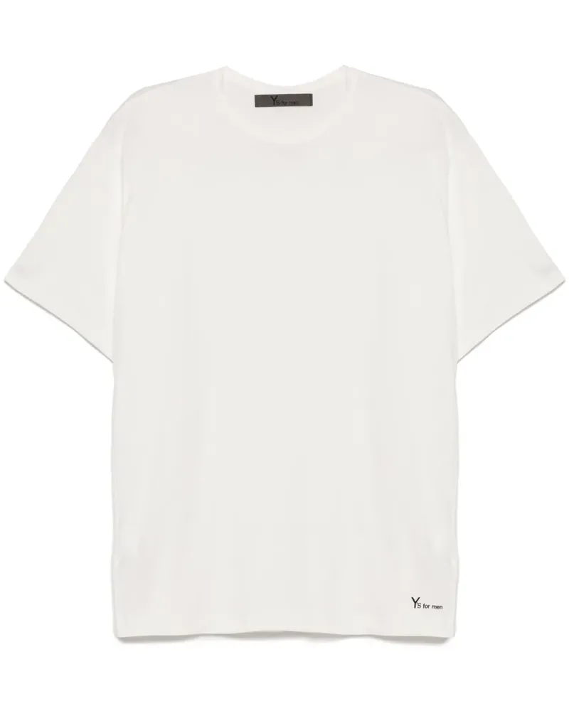 Yohji Yamamoto T-Shirt mit Logo-Print - Schwarz Schwarz