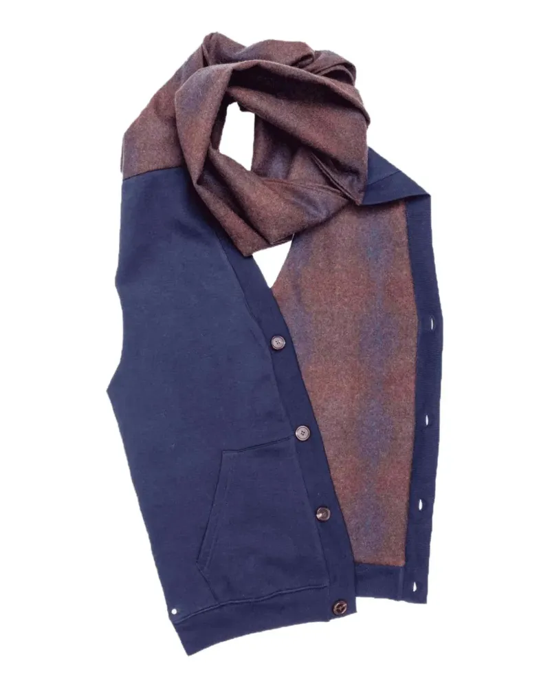 BLESS buttoned scarf - Blau Blau