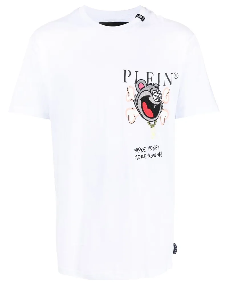 Philipp Plein T-Shirt mit grafischem Print Weiß