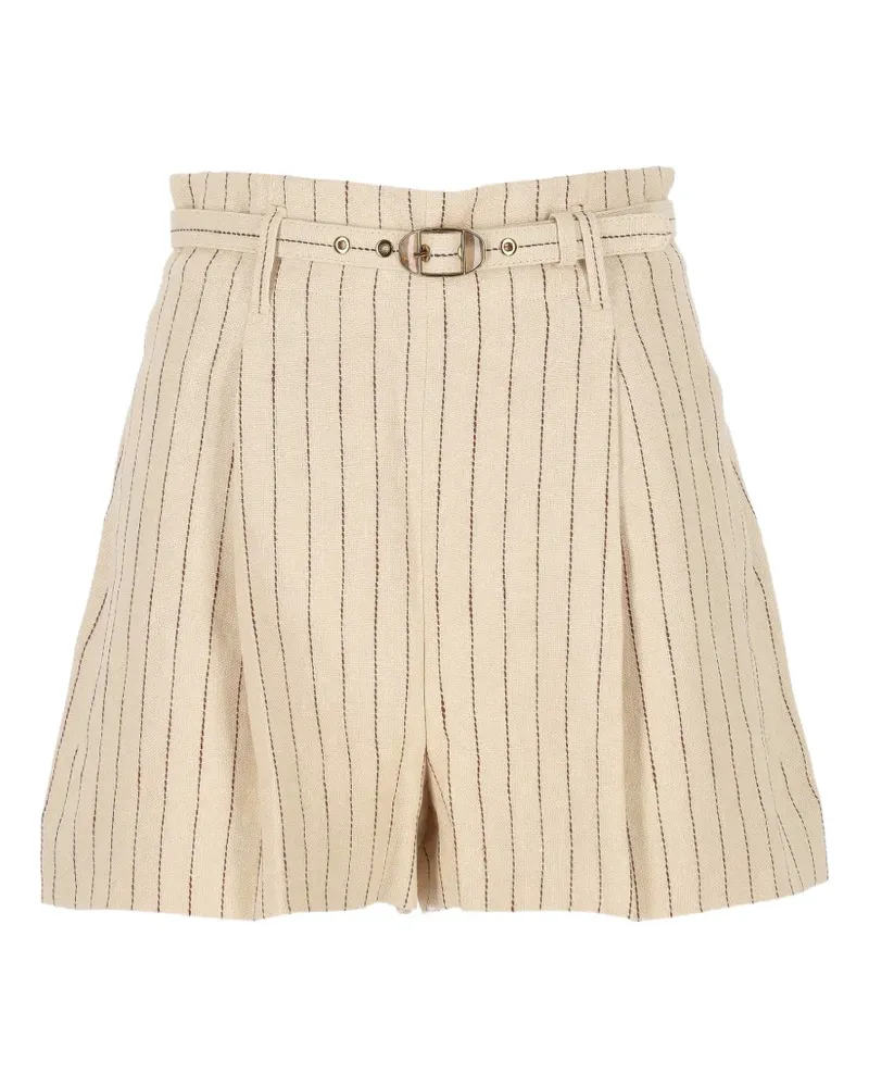 Zimmermann Rebellion pinstripe shorts - Nude Nude