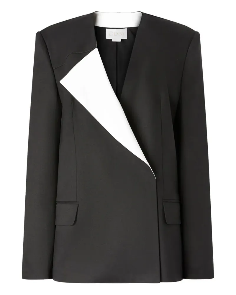 Genny Blazer mit Kontrasteinsätzen - Schwarz Schwarz