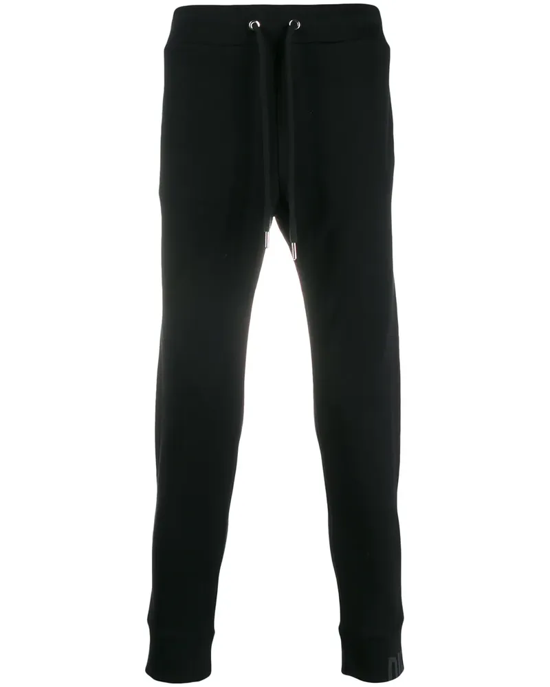 Diesel Schmale Jogginghose mit Logo - Schwarz Schwarz