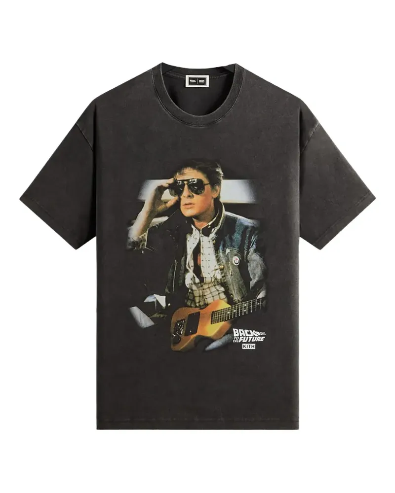 KITH T-Shirt mit "Back to the Future"-Print - Schwarz Schwarz
