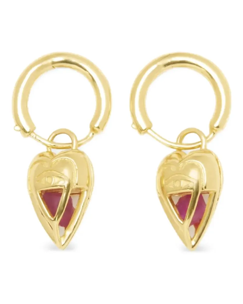 CAPSULE ELEVEN Ohrringe mit Herzanhänger - Gold Gold