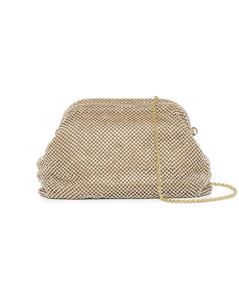 Loeffler Randall Doreen Clutch mit Kristallen Gold