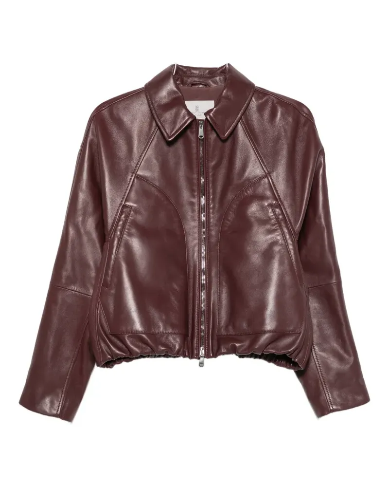 Brunello Cucinelli leather jacket - Rot Rot
