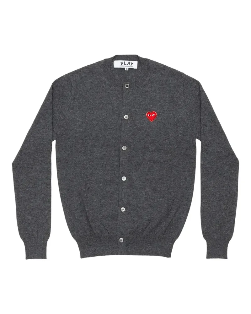 Comme des Garçons rhinestone-embellished heart cardigan - Grau Grau