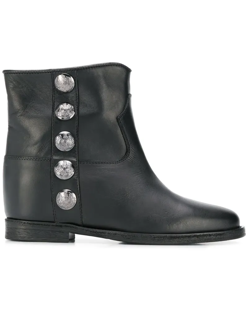 Via Roma 15 Stiefeletten mit Nieten - Schwarz Schwarz