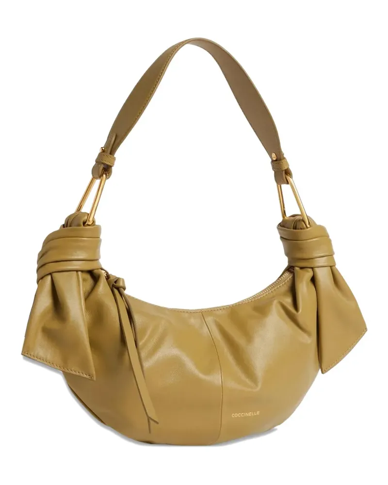 Coccinelle Furoshiki leather small shoulder bag - Nude Nude
