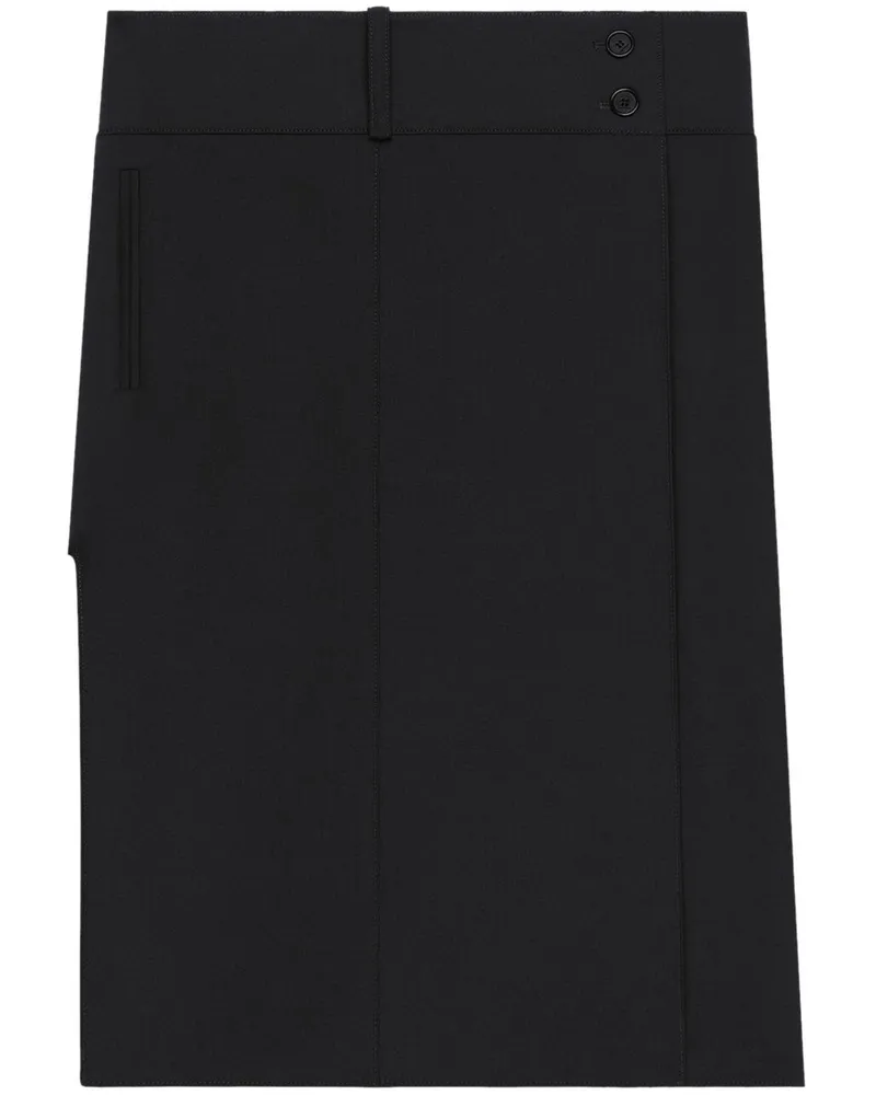 Courrèges Rock mit Gürtel - Schwarz Schwarz