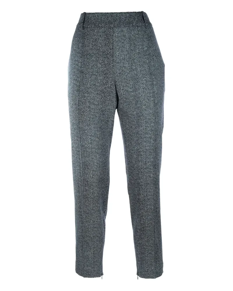 Ermanno Scervino Hose mit Fischgrätenmuster - Grau Grau