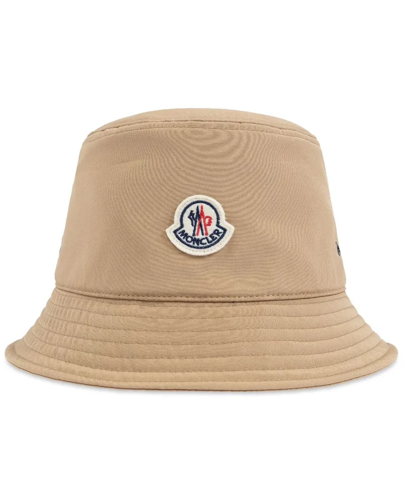 Moncler Mütze mit Logo-Patch - Nude Nude
