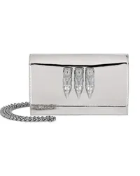 Philipp Plein Clutch mit Spiegel Silber