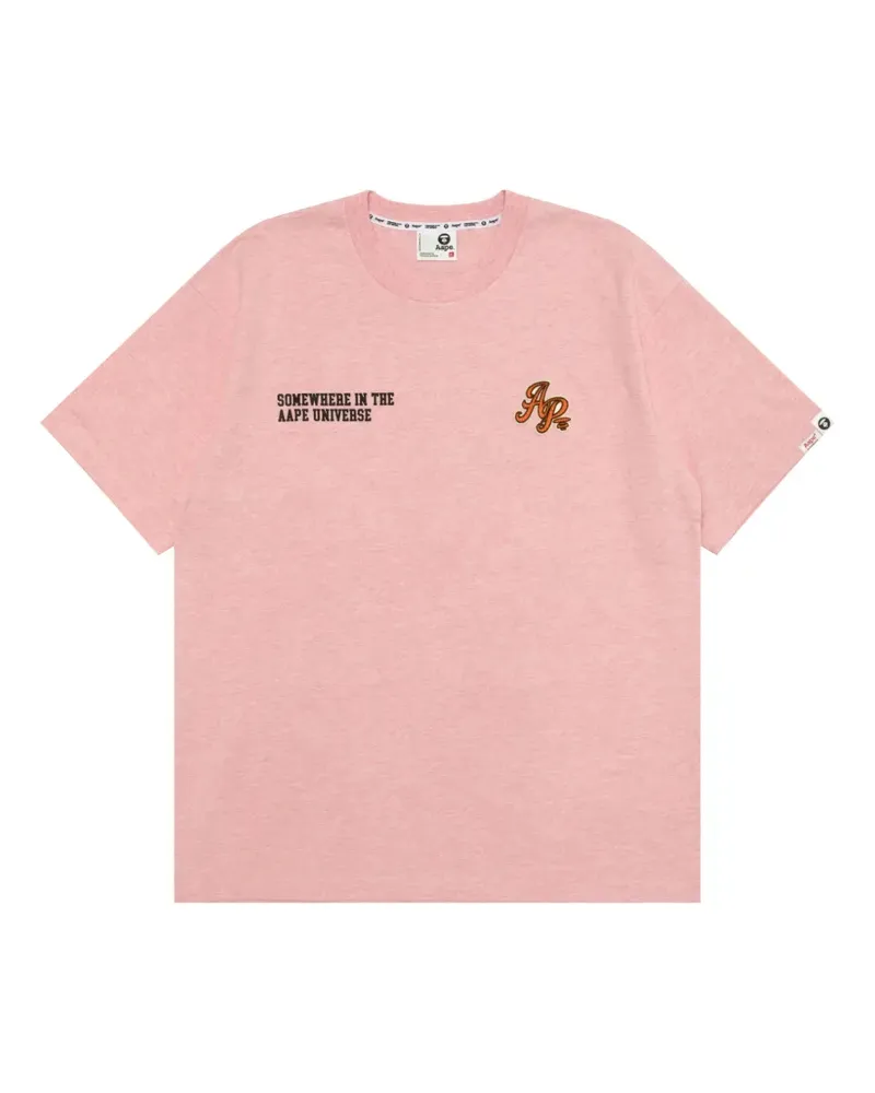 BAPE embroidered T-shirt - Rosa Rosa