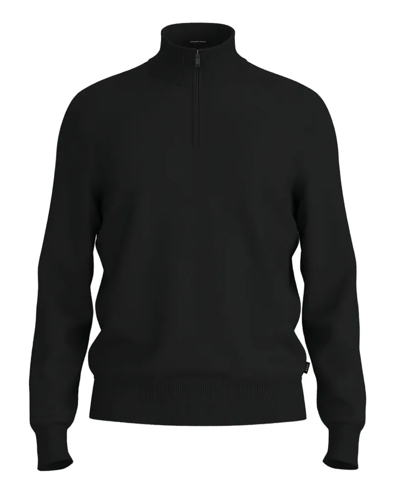 HUGO BOSS Pullover mit V-Ausschnitt - Schwarz Schwarz