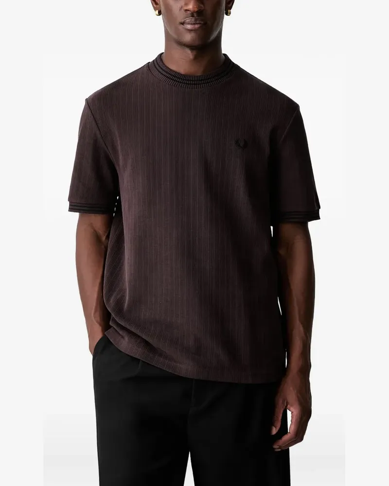 Fred Perry T-Shirt im Oversized-Look - Braun Braun