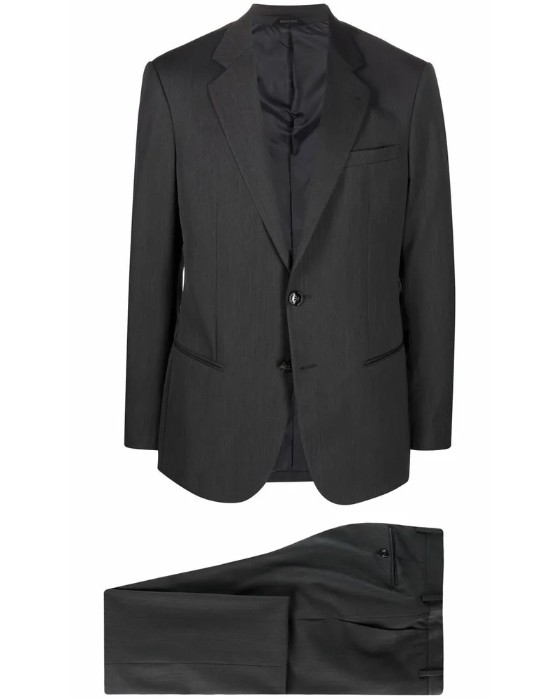 Giorgio Armani Anzug mit schmalem Schnitt - Grau Grau