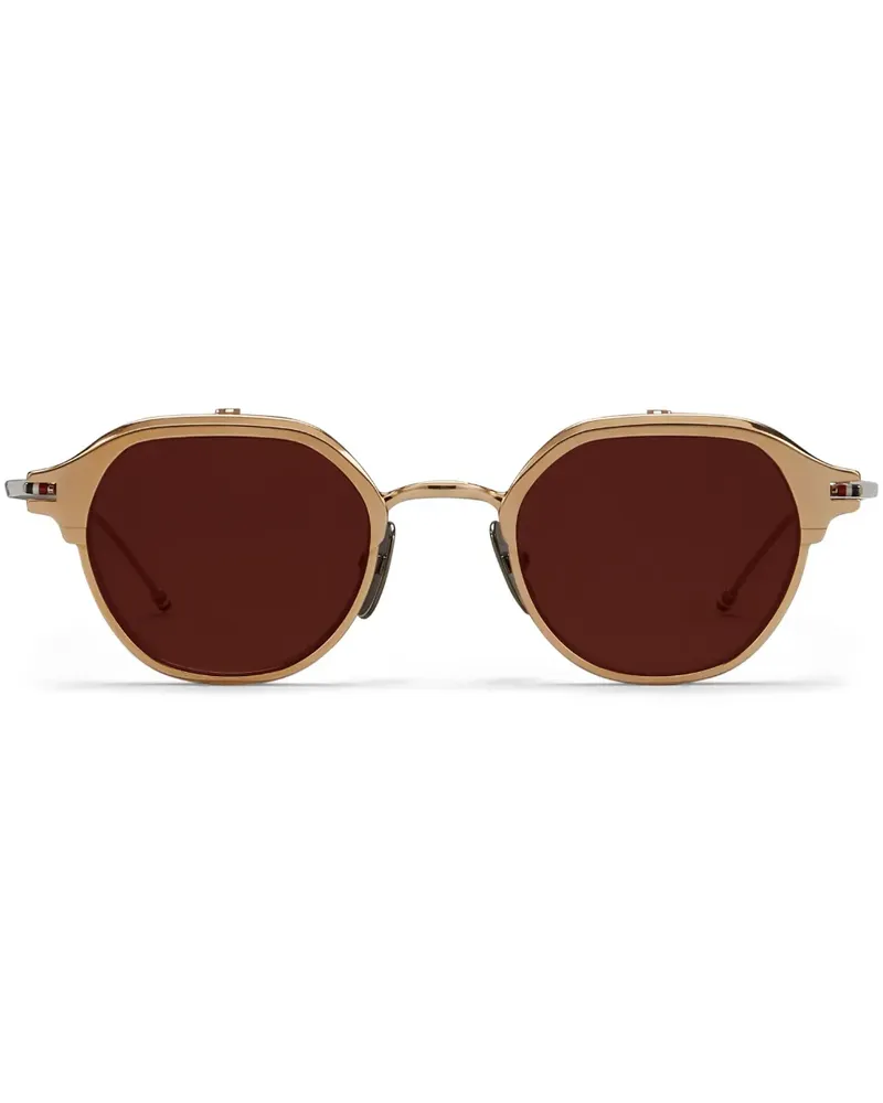 Thom Browne Clip-On-Sonnenbrille mit rundem Gestell - Rosa Rosa
