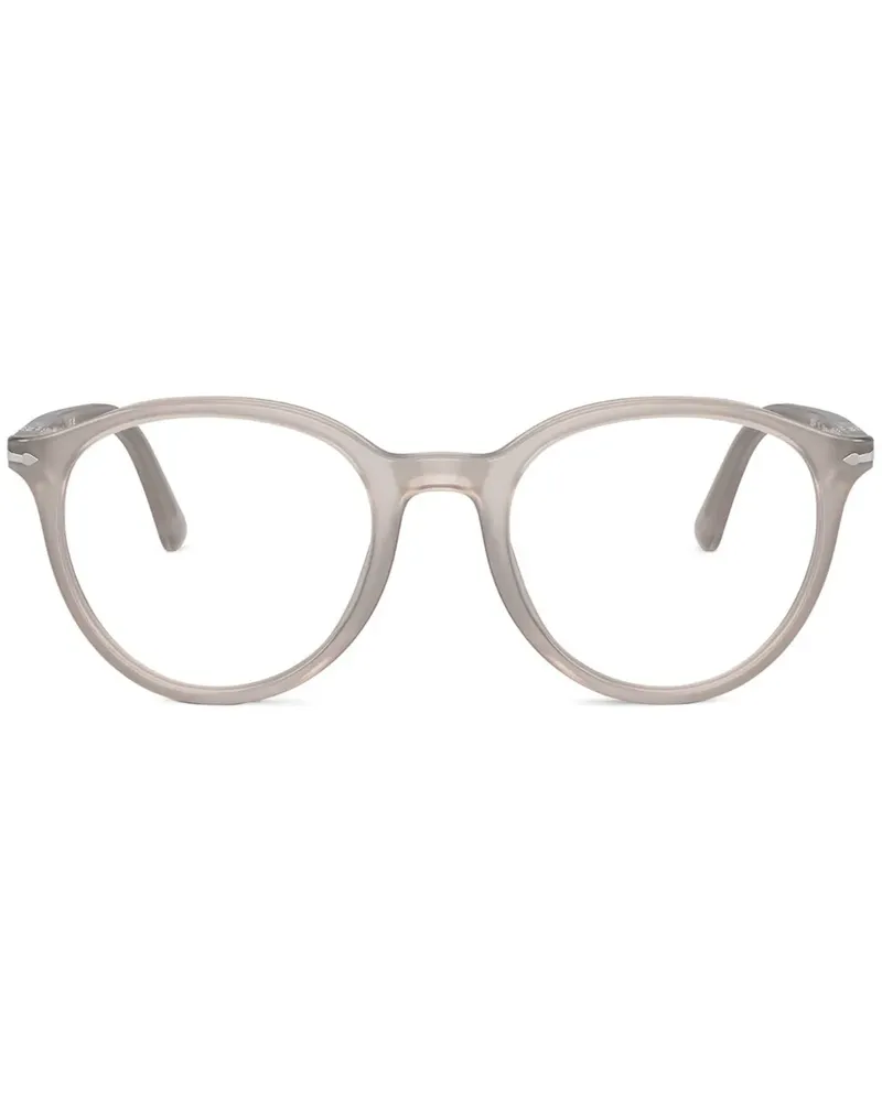 Persol Brille mit rundem Gestell - Grau Grau