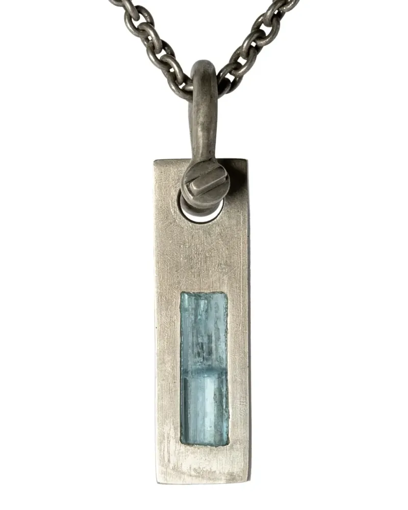 Parts Of Four aquamarine plate necklace - Silber Silber