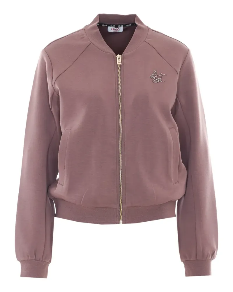 Liu Jo sequin-embellished zip-up sweater - Rosa Rosa