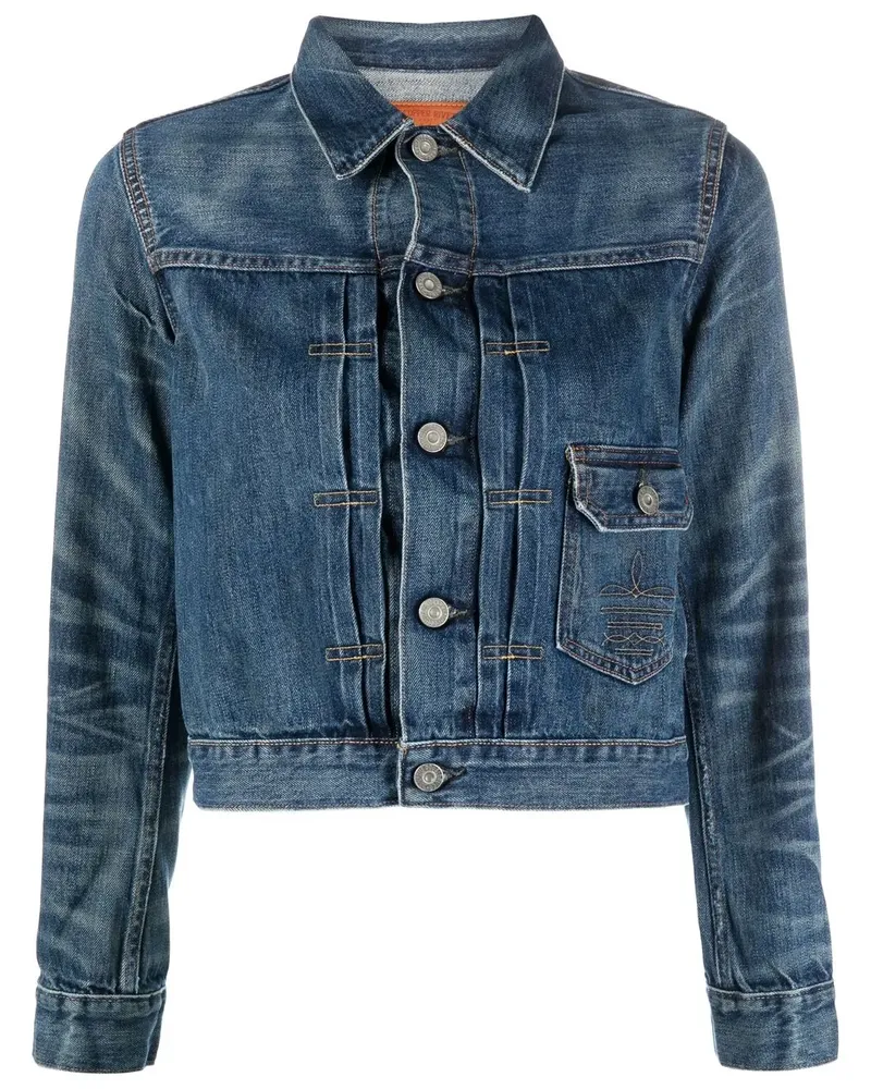 Ralph Lauren Cropped-Jeansjacke - Blau Blau