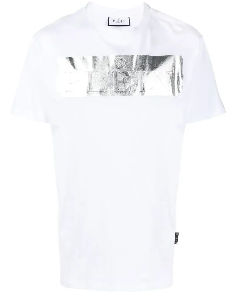 Philipp Plein T-Shirt mit Metallic-Detail - Weiß Weiß