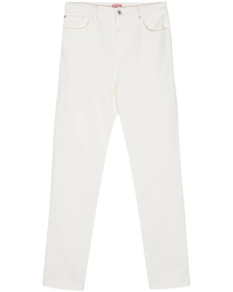 Kenzo Halbhohe Tapered-Jeans - Weiß Weiß