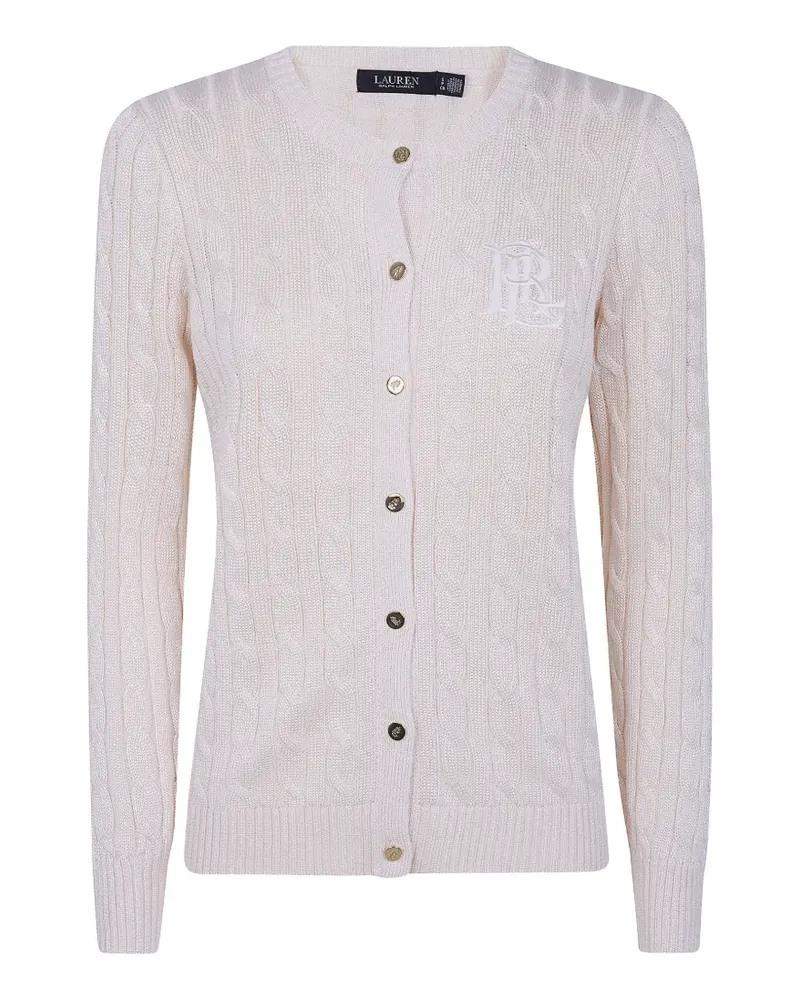Ralph Lauren Cardigan mit Zopfmuster - Nude Nude