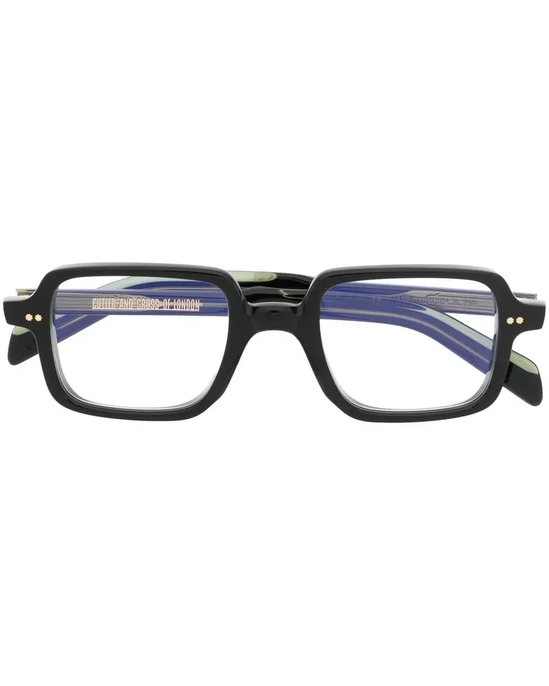 Cutler and Gross Brille mit eckigem Gestell - Schwarz Schwarz