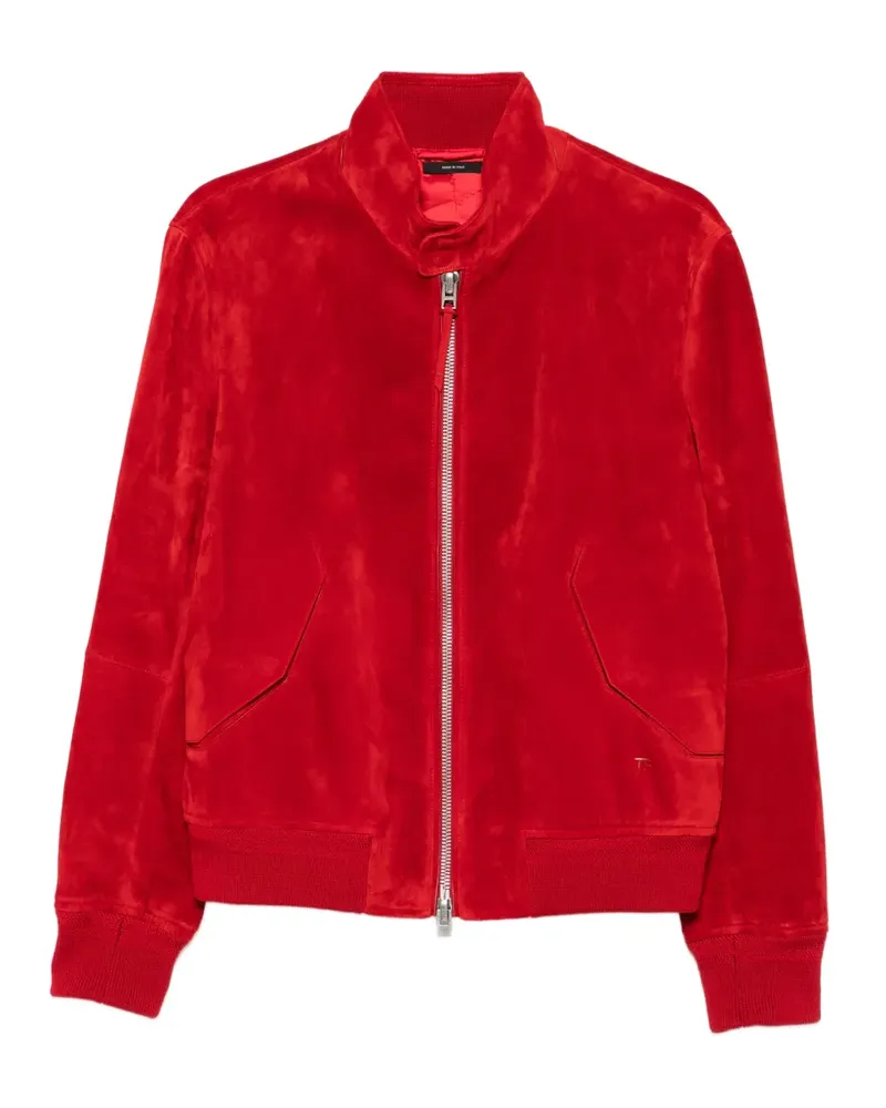 Tom Ford Bomberjacke aus Wildleder - Rot Rot