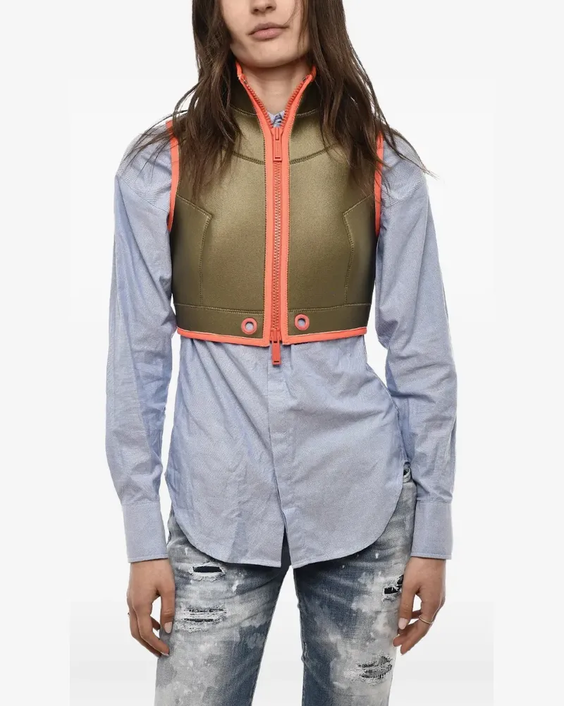 Dsquared2 cropped sleeveless gilet - Grün Grün