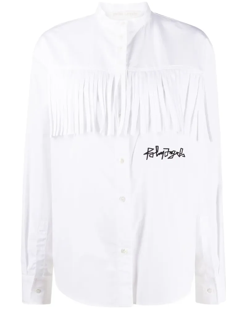 Palm Angels Hemd mit Logo-Stickerei - Weiß Weiß