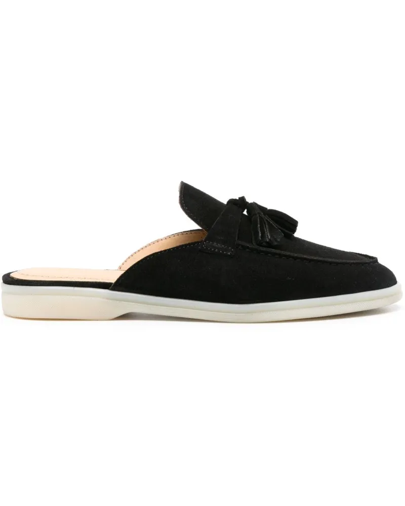 Scarosso Lucrezia Mules aus Wildleder - Schwarz Schwarz